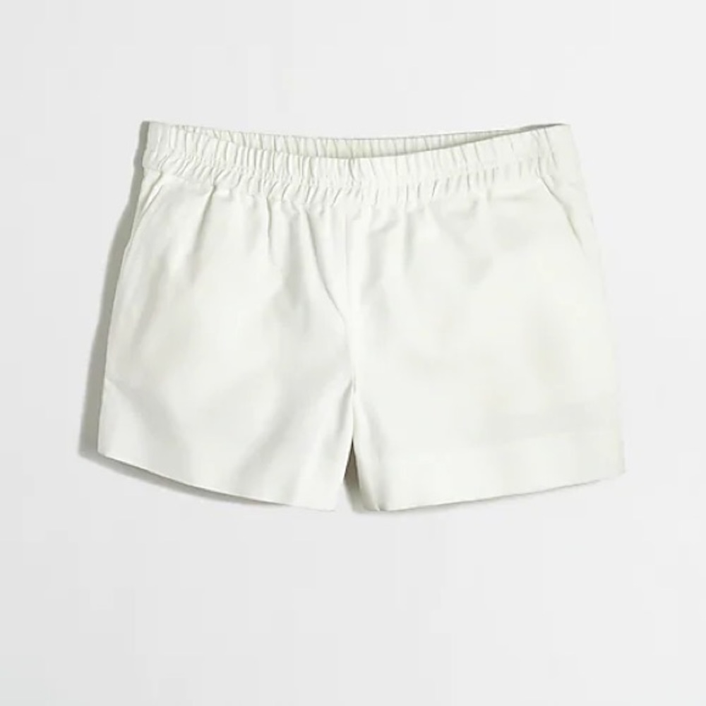 J. Crew White Elastic Pull-on Shorts